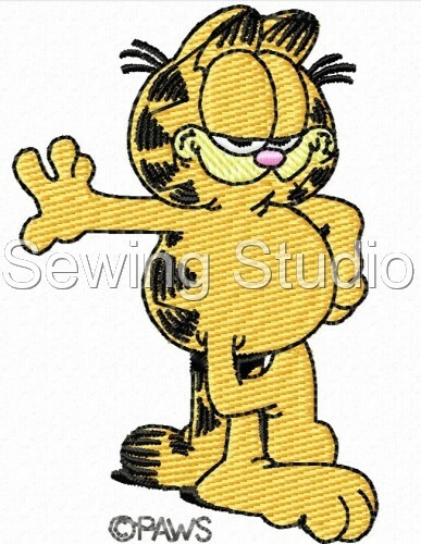 MACHINE EMBROIDERY DESIGNS ON CD OR USB GARFIELD 1 DESIGNS