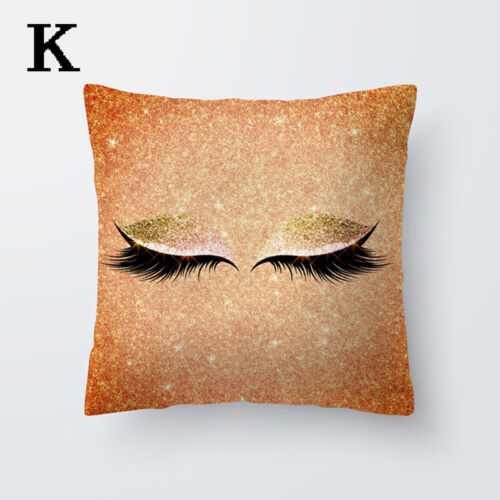 Pillow Case Glitter Eyelash Lash Car Sofa Throw Cushion Cover Home Decor Gifts