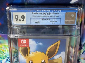 NEW 2018 SWITCH POKEMON LET'S GO EEVEE 1st PRINT CGC VGA Graded 9.9 Y-Fold A++