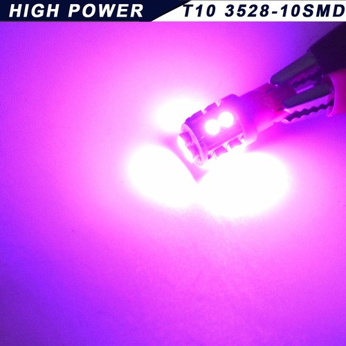 50X Purple Pink T10 LED Car Trunk Cargo Dome Map Interior Light Bulb 168 194 192