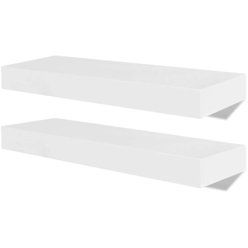 vidaXL 4x Wandregal Weiß 40cm Wandboard Bücherregal Hängeregal Schweberegal