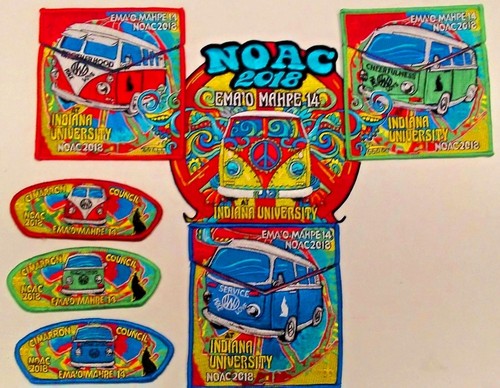 OA EMA/'O MAHPE LODGE 14 CIMARRON BSA 2018 NOAC 10-PATCH 60/'s HIPPIE VAN 200 MADE