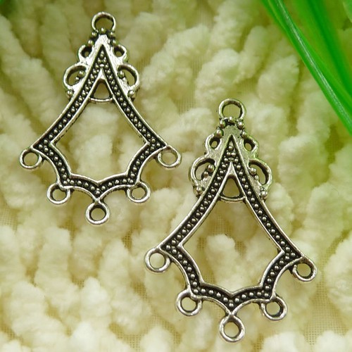 FREE SHIP 48 Pcs Tibetan Silver Earring connecteur 38x25mm S566