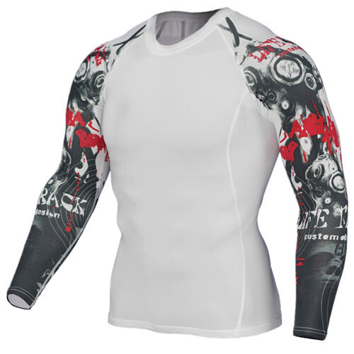 NEW IBJJF Approved Brazilian Jiu Jitsu Rash Guard Fitness Running MMA Boxing UFC