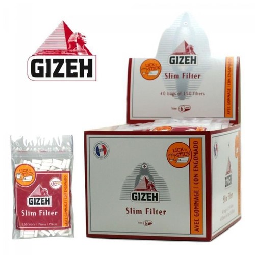 GIZEH Lot 10 Sachets de 150 Filtres Slim GIZEH 6 mm //// PROMO ! suivi offert !