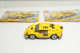 Lego Creator 3-in-1 Red, Yellow sports cars 4939, 5867 Complete w/ Manuals