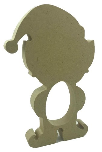 Christmas Elf Kinder Egg Holder 18mm MDF Freestanding Craft Shape Pack of 10