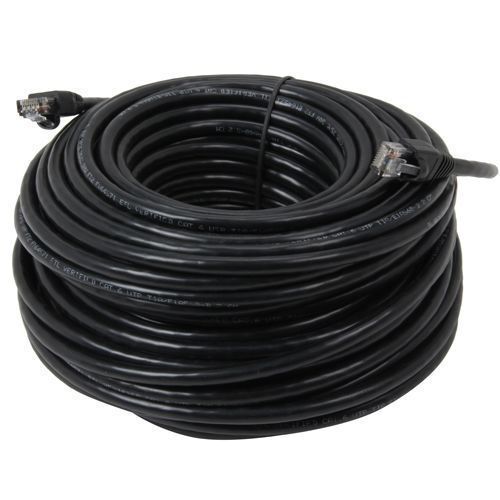 NEW 100FT 100 FT ETHERNET NETWORK BLACK CAT5 CAT5E CABLE US SELLER FAST SHIPPING