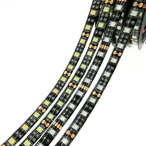DC12V 5M 5050 300LED Strip Light car DRL DIY tape lamp Black PCB Waterproof IP65
