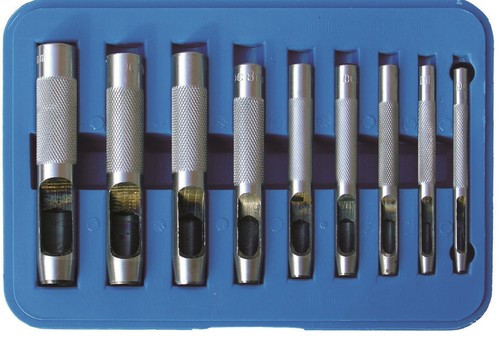 Henkel Locheisen Satz 3-4-5-6-7-8-10-11-12 mm Lochstanzer Löcher stanzen BGS