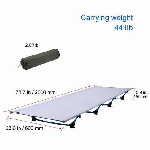 New Outdoor Folding Camping Bed Light Aluminium Steel Legs With Bag UK Fb
