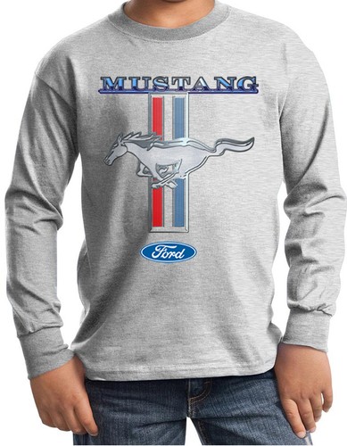 Kids Long Sleeve T-Shirt Ford Mustang Shirt Mustang Stripe