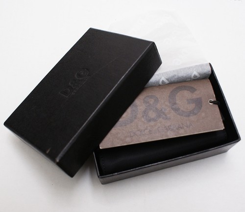 New Dolce /& Gabbana D/&G Black Key Holder Wallet New in Box Rare