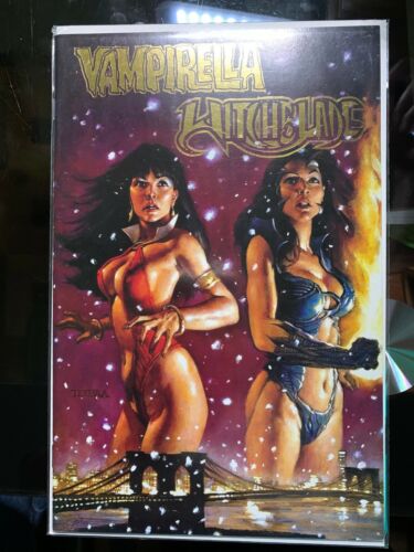 Details about  &nbsp; VAMPIRELLA  WITCHBLADE # 1 (2003) - RARE GOLD FOIL COVER VARIANT MARK TEXIERA!