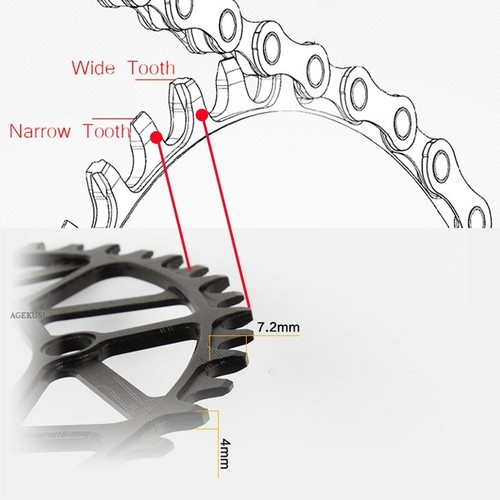 AGEKUSL Bike Chainring Chain Wheel For Brompton Bicycle Narrow Wide 130BCD 50-58