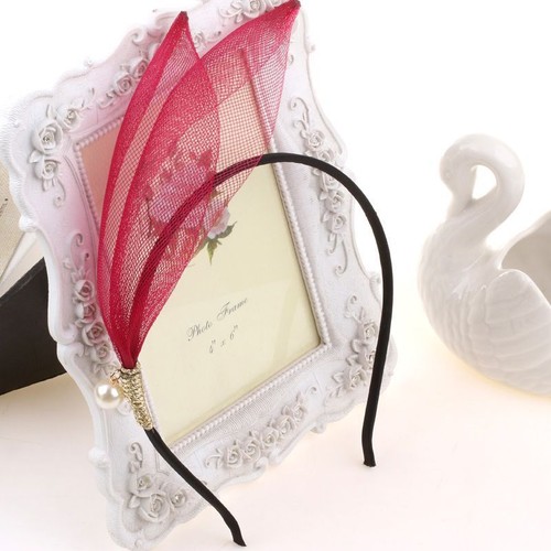 ELEGANT HANDMADE SATIN BOW FEATHER HEADBAND ALICE HAIR BAND GIRLS ACCESSORIES