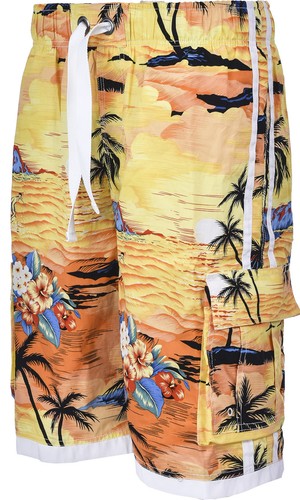 Mens Hawaiian Shorts Hawaii Swimming Shorts Summer Beach Tree Print