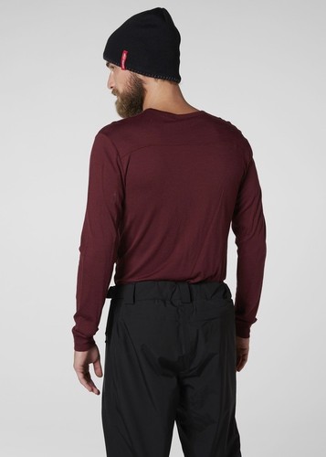 Helly Hansen HH Merino Wool Mid Men/'s LS Top 48355//117 Port NEW