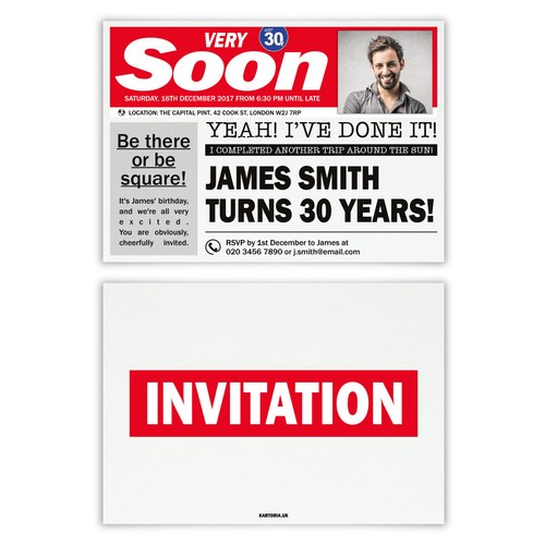 Anniversaire Cartes d/'Invitation Invite-Journal Journal