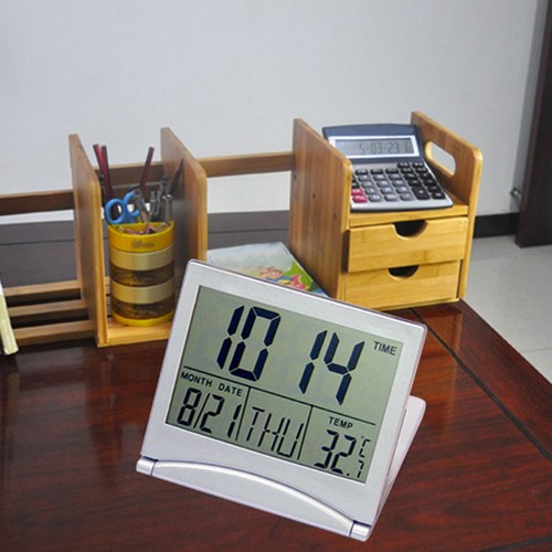 Home Digital LCD Screen Travel Alarm Clocks Desk Thermometer Timer Calenda Deko/"