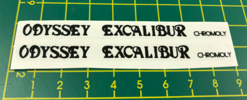 old school bmx decals stickers odyssey excalibur crank black on clear