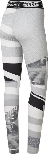 Reebok WOR Meet You There Engineered Womens Long Training Tights Grey