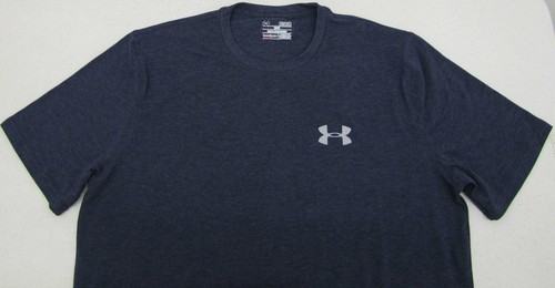 Under Armour Men/'s Heat Gear Shirt Loose Fit Short Sleeve Navy Blue M Medium New