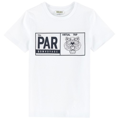 NWT KENZO KIDS T-shirt Tiger Classic Prin White Tee Women Youth Unisex Authentic
