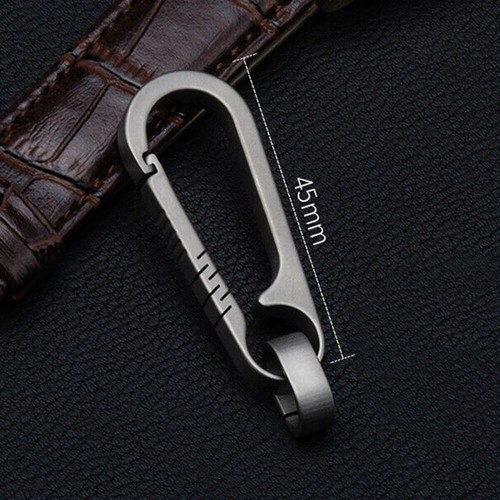 1X Titanium Alloy Keychain Car Key Holder Outdoor Carabiner Backpack Buckle Tool