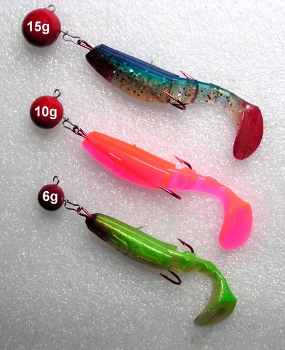 Twister zander Recht pêche Morue Jigs TOP 3 relax kopyto avec VMC karbinenblei
