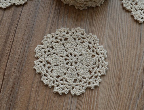Dozen Crochet Small Round Doilies Lot Ecru Snowflakes Cotton Appliques in bulk Dozen Crochet Small Round Doilies Lot Ecru Snowflakes Cotton Appliques in bulk