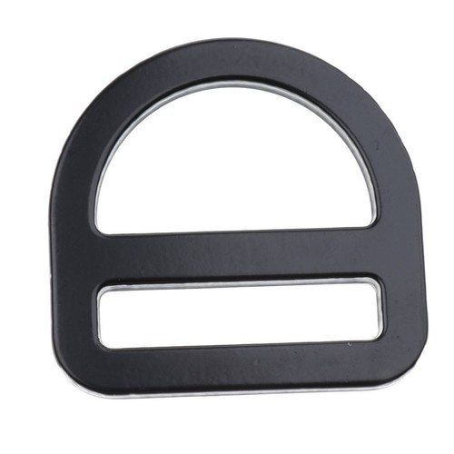 Black Carbon Steel Rock Climbing Harness Safety Belt Buckle Slotted D Ring