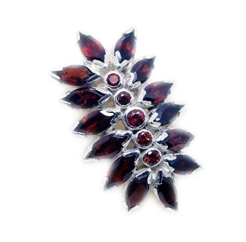 Details about / pleasing Garnet 925 Sterling Silver Red Pendant genuine Designer US gift