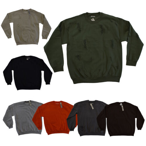 9Deuce Custom Distressed Crew Neck Sweatshirt Top