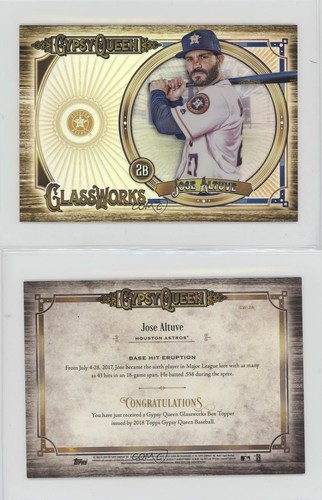 2018 Topps Gypsy Queen Glassworks Box Topper #GW-JA Jose Altuve Houston Astros