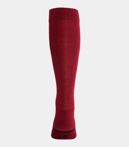 Men/'s Under Armour Team Over-The-Calf Socks Maroon//White SZ M NWT