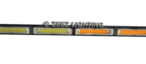 Amber/&White 60W COB LED Traffic Advisor Emergency Strobe Warning Light Bar C90
