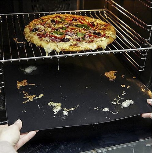 BBQ Grill Mat Non-Stick Cook Bake Grilling Tools Barbecue Pad Teflon Fiber 3pcs