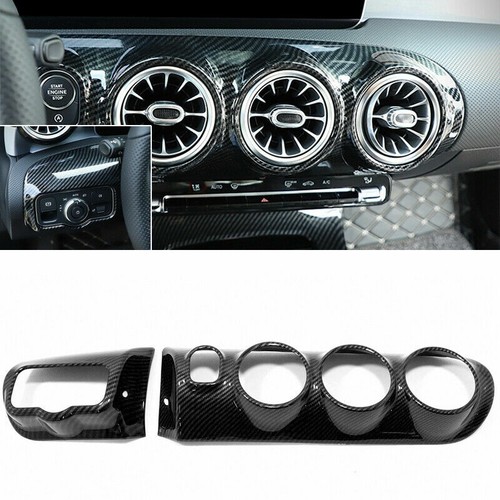 Carbon AC Air Vent Outlet Frame Cover For Mercedes Benz A-Class W177 2019 2020 Carbon AC Air Vent Outlet Frame Cover For Mercedes Benz A-Class W177 2019 2020