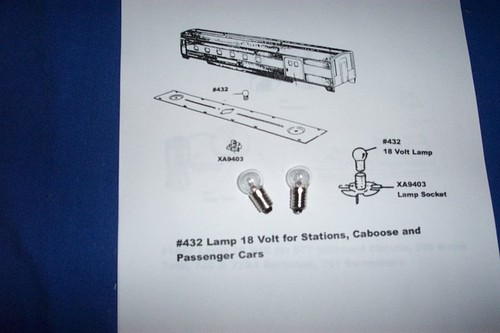 American Flyer Parts 18V f//Cars /& Stations #432 Lamps 2 Pcs #72