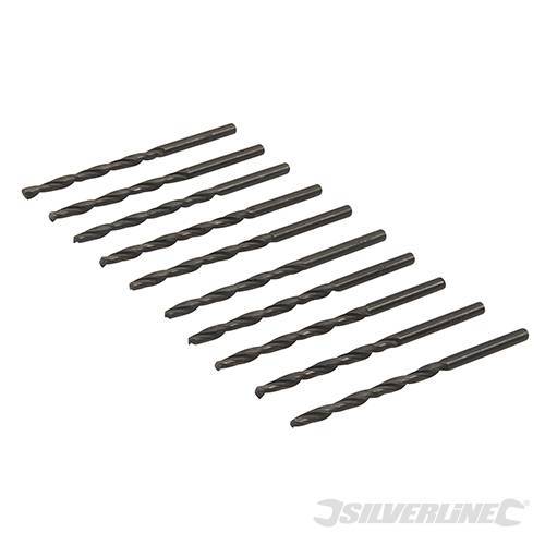 HSS Metric Long Jobber Drill Bits 10 Pack 2.5-5.5mm Metal Steel Wood Plastic