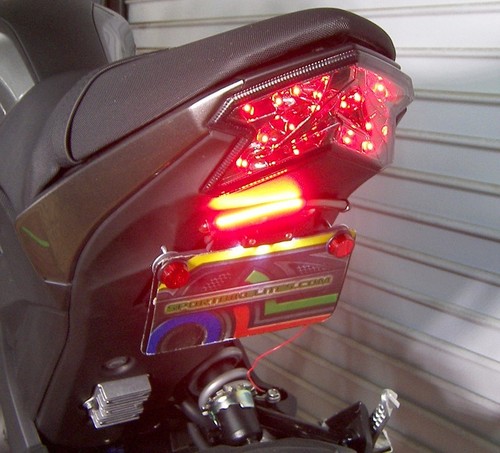 Amber Turn Signals Kawasaki Z125 Pro SS LED Fender Eliminator Kit Smoked Lens