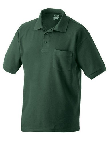 3XL JN026 James+Nicholson Polo-Piqué Pocket Herren Knopfleiste S