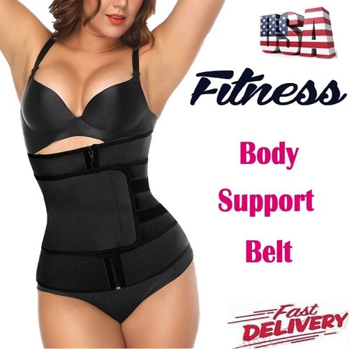 US Waist Trainer Neoprene Belt Sauna Sweat Body Shaper Tummy Control Slimmer