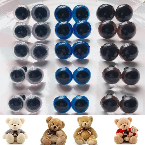 20Pcs Runde Kunststoff Teddybär Spielzeug Sicherheits Augen Tierpuppe Handwerk