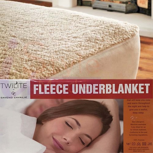 Thermal Fleece Underblanket Super Soft Warm Cosy Teddy Feel Mattress Protectors