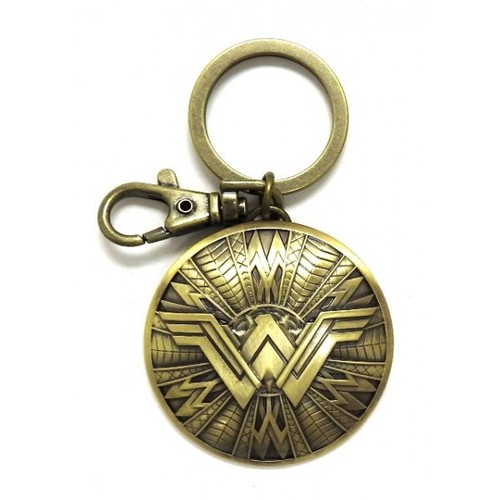 Wonder Woman Movie New /"WW/" Shield Logo Brass Metal Pewter Key Ring Keychain