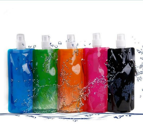 Collapsible Cups Outdoor Sport Bottle Chic Foldable Bag Folding Plastic Water