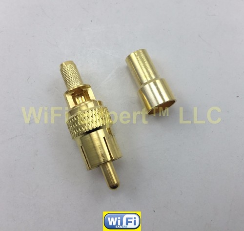 RCA Male 50oHm Jack Solder crimp RG58 LMR195 RG142 RG400 Straight RF connector