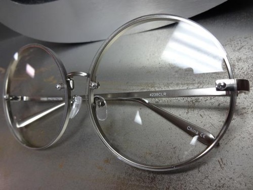 Women/'s OVERSIZED VINTAGE RETRO Style Clear Lens EYE GLASSES Round Fashion Frame